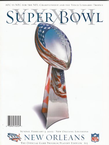 Super Bowl Xxxvi 36 New Orleans Program (2002 New England Patriots Vs St Louis Rams)