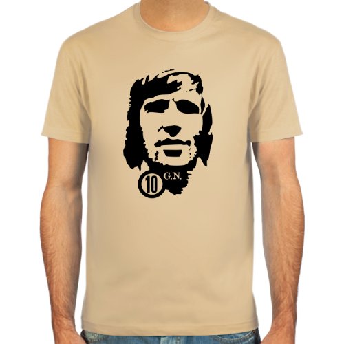 T-Shirt Günter Netzer ::: Farbauswahl: skyblue, sand, weiß oder deepred ::: Größen: S-XL ::: Fußball-Kult