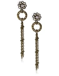 Liz Palacios "Piedras" Antique Swarovski Crystallized Florette Earrings