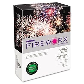 Boise MP2241ED - Fireworx Colored Paper, 24lb, 8-1/2 x 11, Emerald Thunder, 500 Sheets/Ream-CASMP2241ED