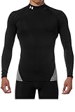 (アンダーアーマー)UNDER ARMOUR シャツ UA HEATGEAR ARMOUR LSモックビッグロゴII MSC3090 ブラックM [メンズ]