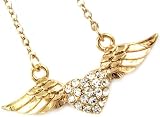 Designer Inspired Small Gold Tone Flying Wings Heart Necklace w/ Clear Austrian Crystals 41dZ4Lc5YIL. SL160 Designer Inspired Small Gold Tone Flying Wings Heart Necklace w/ Clear Austrian Crystals