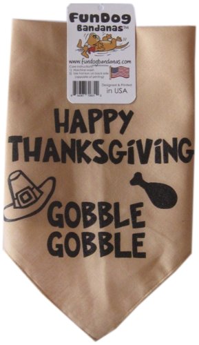 Happy Thanksgiving Dog Bandana, 22 x 22 x 31 Inches