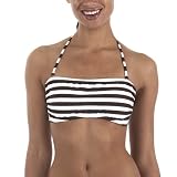 Mossimo Black: Stripe Tie-Band Swim Top - Brown