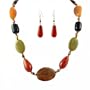 Necklace - N326 - Asst Semi Precious Gemstones + Matching Earrings (18")