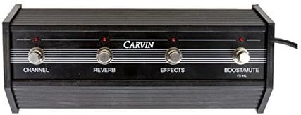 Carvin FS44L Lighted Channel Effects Reverb and Boost Footswitch