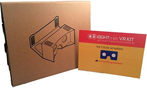 **BIGGER VERSION** EightOnes VR Kit XL - The Complete Google Cardboard Kit with 1-Year Guarantee, NFC, Exclusive Content and Head-strap - Inspired by Google Cardboard and Oculus Rift to Turn Smartphones into 3D Virtual Reality Headsets (Original Cardboard)