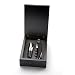 Outset B822 2-Piece Wine Set in Wood Box with Nameplate, Black