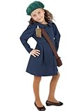1940's Wartime Fancy Dress Childrens Fancy Dress World War II Evacuee Girl Costume Large Age 10-12