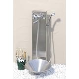 ステンレス水栓柱 ステンレス混合栓ユニットシャワー付き