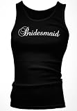 Bridesmaid Juniors Tank Top, Trendy Fancy Font Bridesmaid Juniors Boy Beater