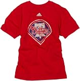 MLB Boy's Philadelphia Phillies Better Logo Short Sleeve Tee, Red, Large