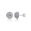 Sterling Silver Earrings Love Knot Stud Earrings 10mm