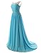 Dressystar Beaded Straps Bridesmaid Prom Dresses with Sparkling Embellished Waist