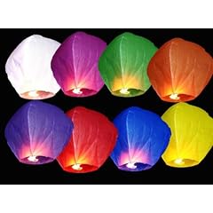 10 St�ck/8 FARBEN GEMISCHTE HIMMELSLATERNE SKYBALLON SKYLATERNE Die beste Mischung !!