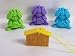 Iwako Japan Japanese Puzzle Samurai Brave Soldier Warrior Erasers (Green, Purple & Blue). Appropriate to remember/honor Veterans, Brave Troops.