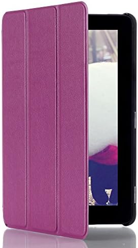 Tuohai Ultra Slim Protective Lightweight Skin Stand Case Cover for Amazon Fire 7 2015 Purple