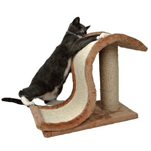 Cat Scratching Wave on Post Scratcher