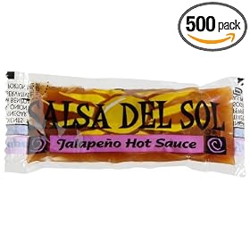 Salsa Del Sol Sauce Jalapeno Hot Sauce, 0.3125-Ounce Single Serve Packages (Pack of 500)