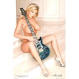 Blonde Model with Guitar, Michelle, Music Poster Print - 24x36 Poster Print, 24x36