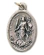 Saint Martha Oxidized Medal - MADE IN ITALY