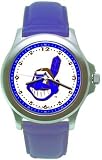MLB Cleveland Indians Man's Leather Rookie Watch