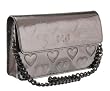 Marc By Marc Jacobs Limited Edition Metallic Heart Clutch Evening Bag Handbag Gunmetal