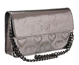 Marc By Marc Jacobs Limited Edition Metallic Heart Clutch Evening Bag Handbag Gunmetal
