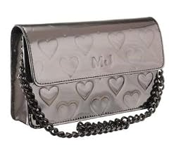 Marc By Marc Jacobs Limited Edition Metallic Heart Clutch Evening Bag Handbag Gunmetal