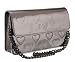 Marc By Marc Jacobs Limited Edition Metallic Heart Clutch Evening Bag Handbag Gunmetal