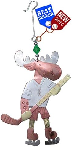 Bulldog Depot BD Holiday Collection- Hockey Murphy Moose Metal Holiday Ornament