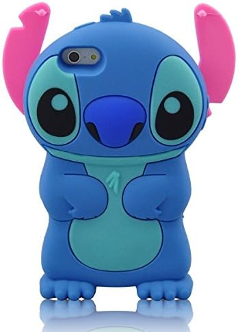 iphone SE Case,iphone SE Stitch Case,3D Cute Cartoon Lilo Stitch Movable Ear Flip Stitch Soft Silicon Gel Back Cover Case for iphone SE[Stitch]