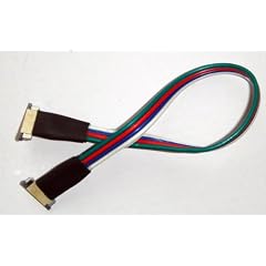 LED SMD RGB Streifen Strips 2RGB Stecker mit 20cm Verbindungskabel (Anschlussfertig). Zum Verbinden zwischen den RGB Leisten