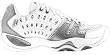 Prince Women's T22 Tennis Shoe (White/Silver)