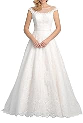 A-line Sleeveless Round Neck Sheer Lace Tunic  with a Brush/Sweep Train 