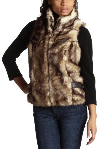BestPrices Hydraulic  Junior's Faux Fur Vest,Natural,Large