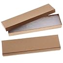 Beadaholique Kraft Brown Cardboard Jewelry Boxes (16 Pack), 8 x 2 x 1"