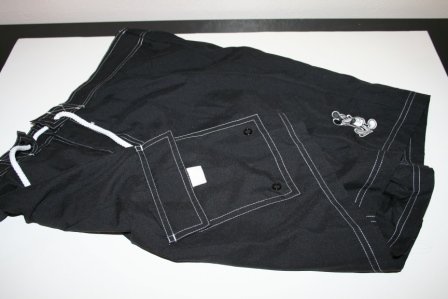 Disney Men’s Black Swim Trunk Medium with Embriodered Mickey