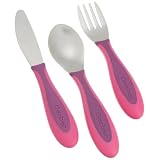 NUK Gerber BPA Free Graduates Kiddy Cutlery Set, 3 Pack, Colors May Vary