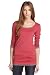 edc by ESPRIT Damen Langarmshirt 121CC1K007, Gr. 36 (S), Rosa (sunburned pink 601)