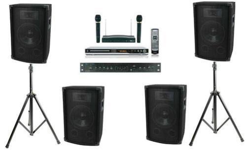 1100 Watt Pro Karaoke DJ Four Speaker System, NEW! 1100 Watt Pro Karaoke DJ Four Speaker System, NEW!
