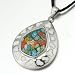 Pugster Murano Glass Millefiori White Color Art Drop Pendant Necklace For Women