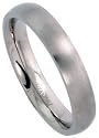 Titanium 4 mm (5/32") Satin finish Comfort Fit Dome Band / Thumb Ring