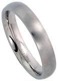 Titanium 4 mm (5/32') Satin finish Comfort Fit Dome Band / Thumb Ring