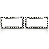 Zebra License Plate Frames (Set of Two) Made of Plastic