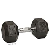 Rubber Octagonal Dumbbell 35 lb