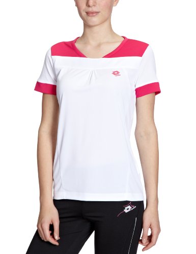 Lotto Sport Damen T-shirt Flo, white/glamour, L, N5760 Preisvergleich