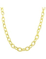 14 Karat Yellow Gold 5-mm Hollow Textured Cable Chain (18 Inch)