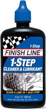 Finish Line 1-Step Bicycle Chain Cleaner & Lubricant 4oz Squeeze Bottle