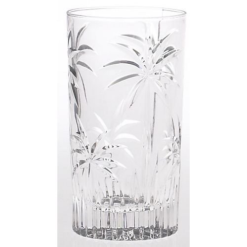 Godinger Set of 4 Crystal Palm Highballs